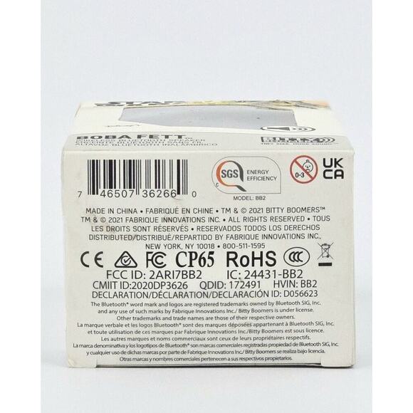 Star Wars Book of Boba Fett - Boba Fett Bluetooth Speaker Bitty Boomers New - Picture 9 of 9